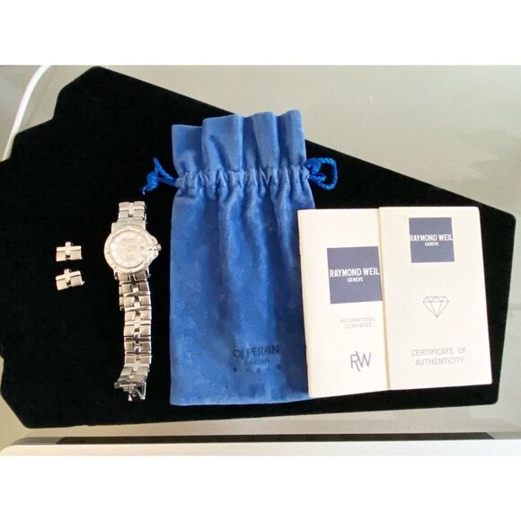 Raymond Weil Parsifal Stainless With Diamond Dial Watch-RARE - Picture 9 of 12